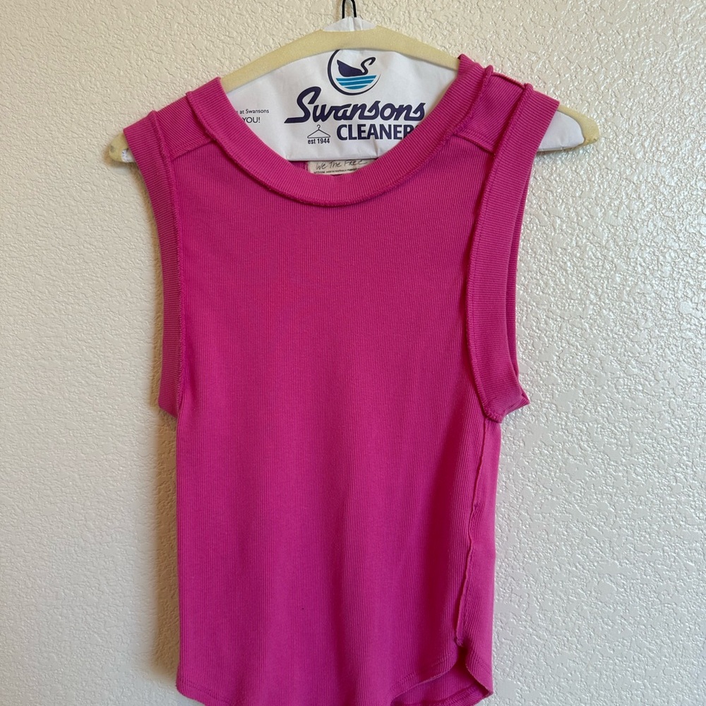 We The Free Vibrant Pink Muscle Tee